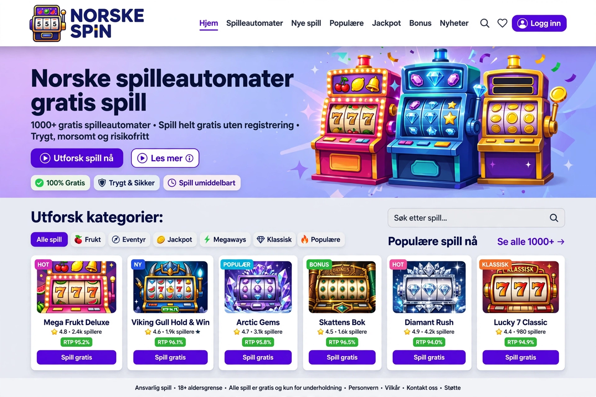 Norske spilleautomater gratis spill – guide, tips og de beste stedene å spille